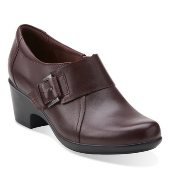Clarks Shoes - Clark Genette Vista Burgundy Leather Booties 8.5 NEW!